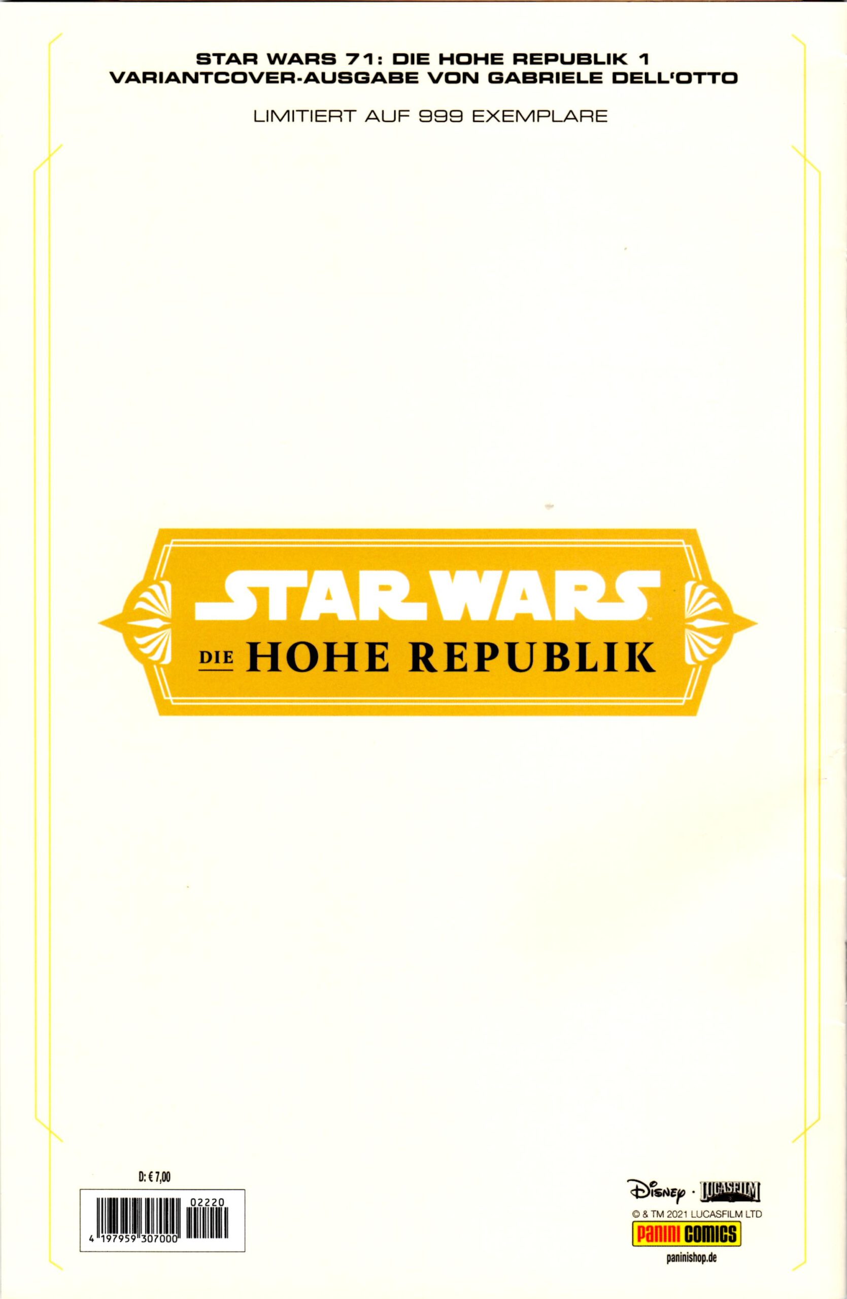 star wars 71 die hohe republik 1 variant dell’otto star wars 71 die hohe republik 1 variant dell’otto